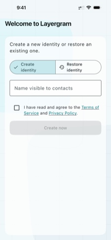 Crie a sua identidade