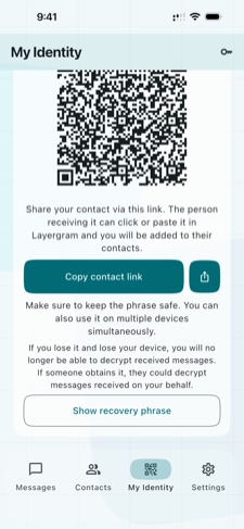 Partilhe o seu contacto