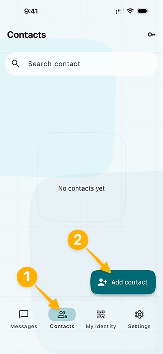 Layergram screen for step 007: Add a contact