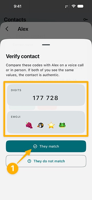 Verify with the other person