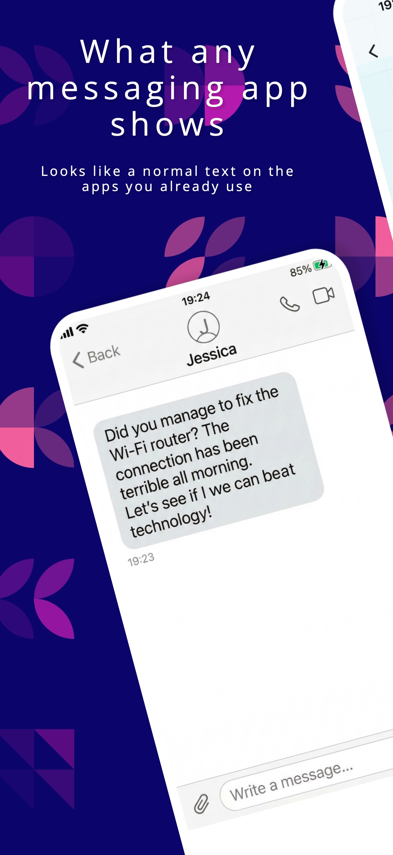 Message received in any messaging app