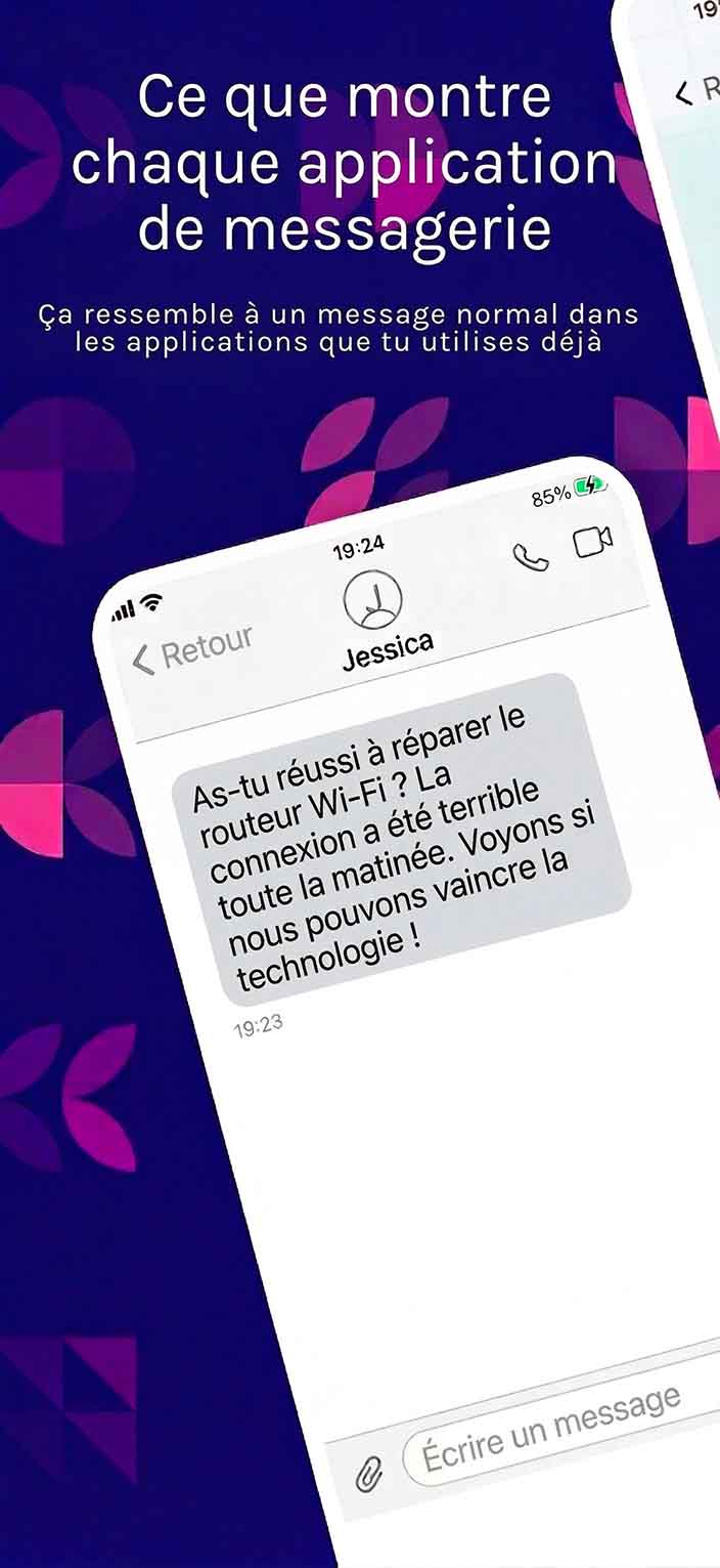 Message received in any messaging app